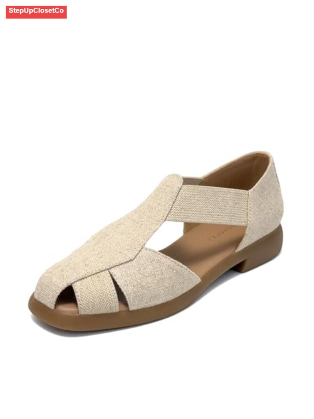 Flat Fisherman Sandals with Padded Insole - Slip On Linen